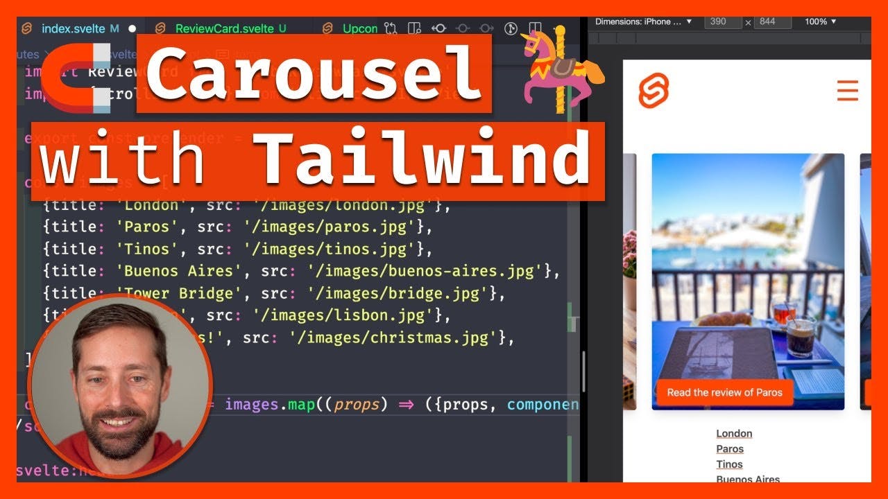 🧲 Magnetic Carousel with Tailwind 3 & Svelte 🎠