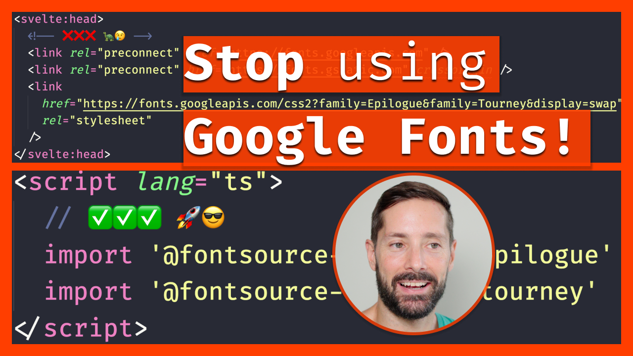 Stop using Google Fonts in prod 📈 what to do instead! 📉