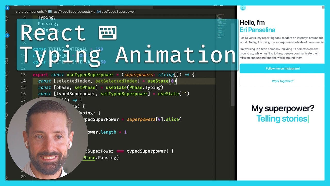 Code your own TYPING ANIMATION with React ⌨️